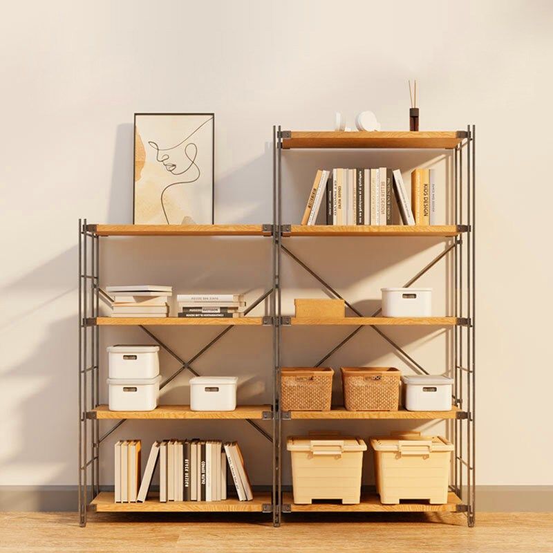 钢木结合置物架日式原木风落地多层收纳架客厅简约陈列架木质鞋架,商业/办公家具,置物架/陈列架/储物架/展示架,淘宝优惠券,粉丝福利购,淘宝优惠卷