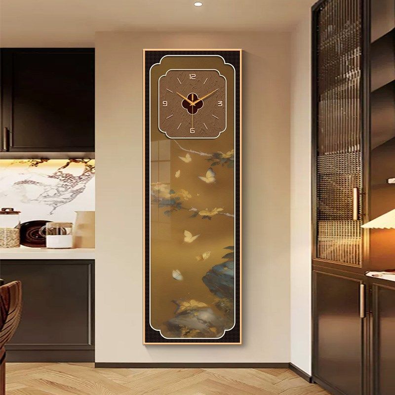 中古风玄关装饰画2024新款法式复古钟表挂墙客厅创意艺术时钟挂钟,家居饰品,钟表画/挂钟画,淘宝优惠券,粉丝福利购,淘宝优惠卷