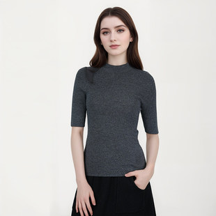 《小雀斑专属》针织衫女装中袖可机洗100%绵羊毛 BN780