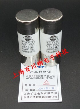 RO17正浩熔断器 40A 380V RT18 40A陶瓷保险丝管 22X58mm 5PCS/盒