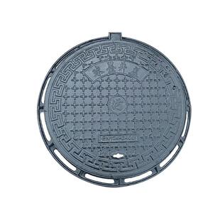 带锁双层井盖球墨铸铁井盖化粪池防臭窨井盖黄色玻璃钢内盖