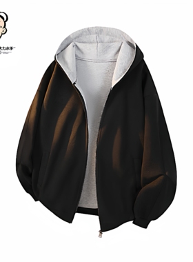 POPEYE/大力水手美式连帽开衫卫衣男女宽松百搭潮牌外套休闲上衣