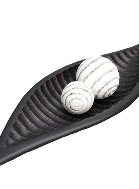 欧式简约黑色竹笋型果盘样板房售楼部家居卧室餐厅软装饰品摆件