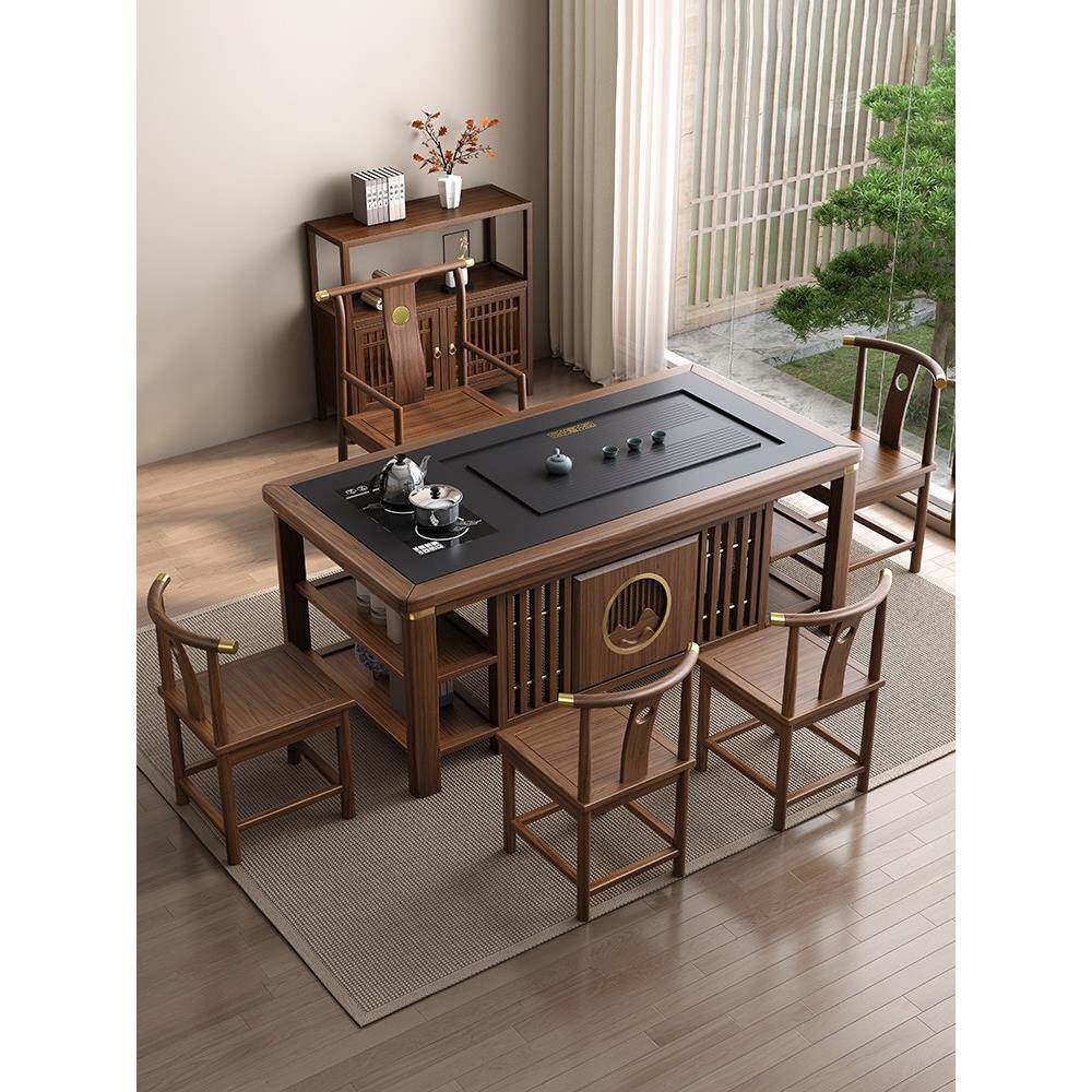实木茶桌椅组合客厅家用办公茶台功夫茶几茶具套装一体喝泡茶道桌