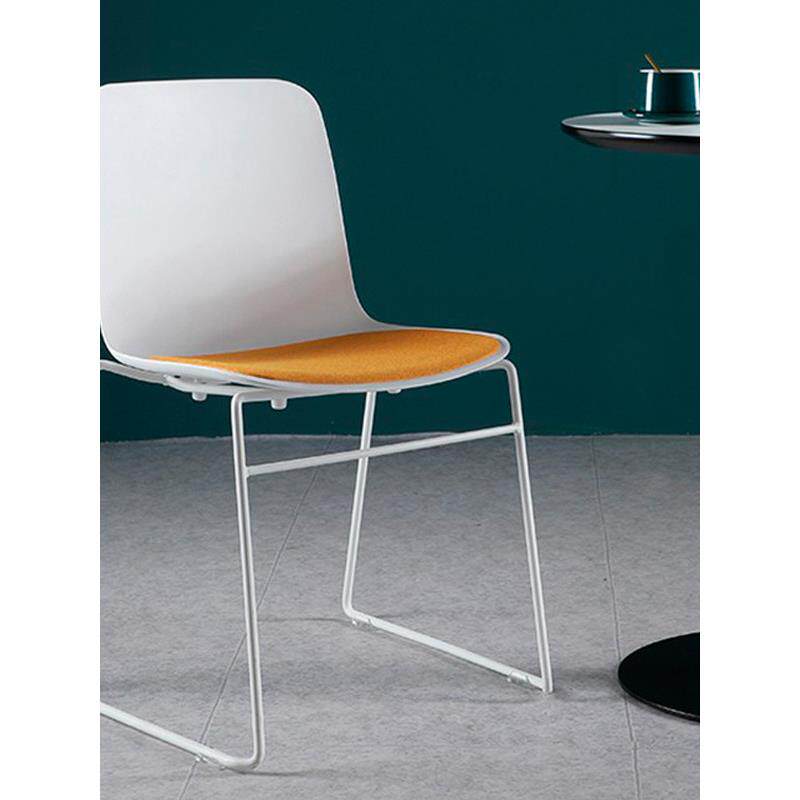 培训椅办公椅可叠落洽谈椅无扶手塑料靠背椅办公室会议椅电脑椅子