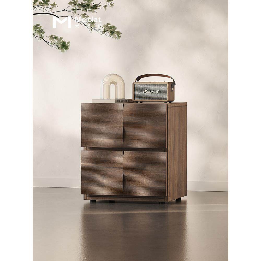 Melolat意大利Normcore床头柜覆古桌胡桃木餐具柜家庭电视柜