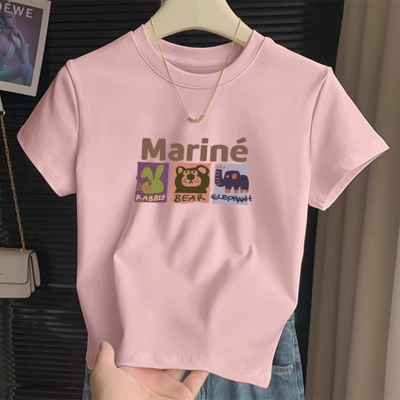 短袖t恤女2026夏季新款小众设计感圆领微宽松显瘦外穿内搭上衣ins