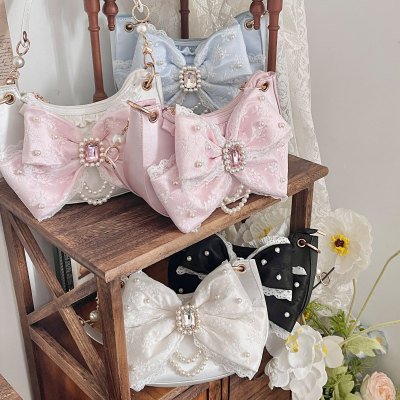【现货】绵羊泡芙恋恋蕾丝官配包lolita包蝴蝶结可爱腋下包单肩包