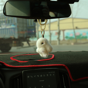 水貂毛绒皮草手机小号镶钻装死兔子女包包挂件迷你吊坠汽车钥匙扣