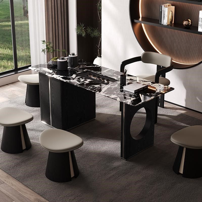 意式极简宝格俪黑奢石茶桌客厅家用高端茶台小户型阳台茶桌椅组合,住宅家具,家用茶台/茶桌,淘宝优惠券,粉丝福利购,淘宝优惠卷