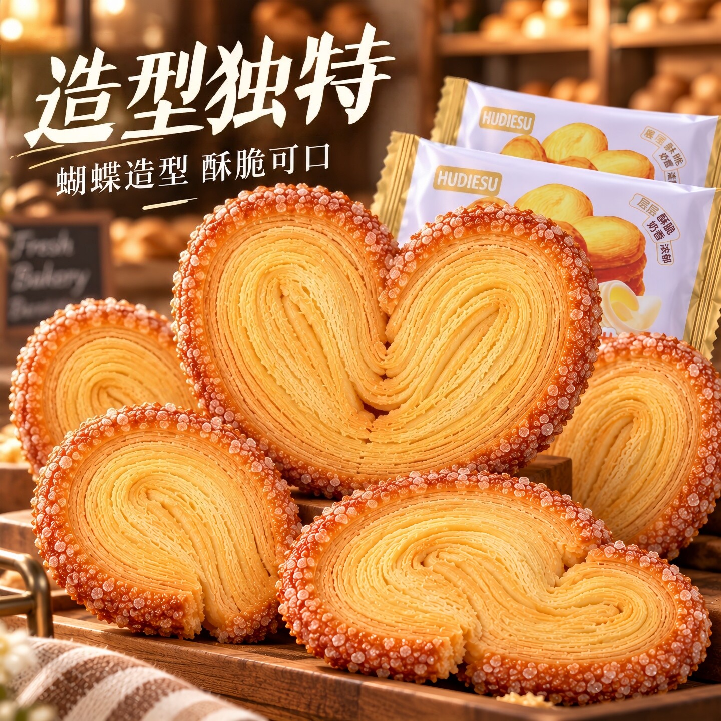 【到手80包】蝴蝶酥千层酥饼干办公室上班族解馋居家追剧耐吃零食