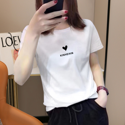 夏季正肩宽松短袖T恤女打底衫