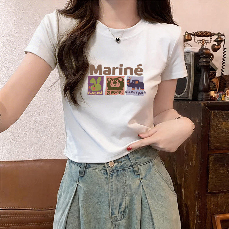 圆领短袖t恤女2026夏季新款小众设计感微宽松显瘦外穿内搭上衣ins