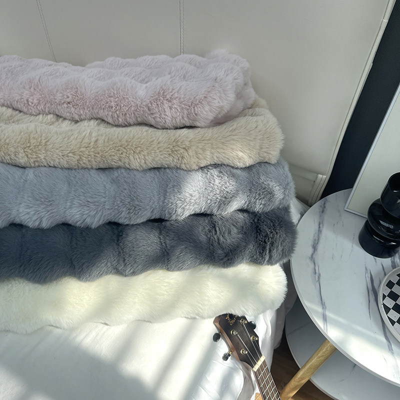 秋冬新品兔毛泡泡绒布床头罩套全包木板床皮床头保护套简约保暖