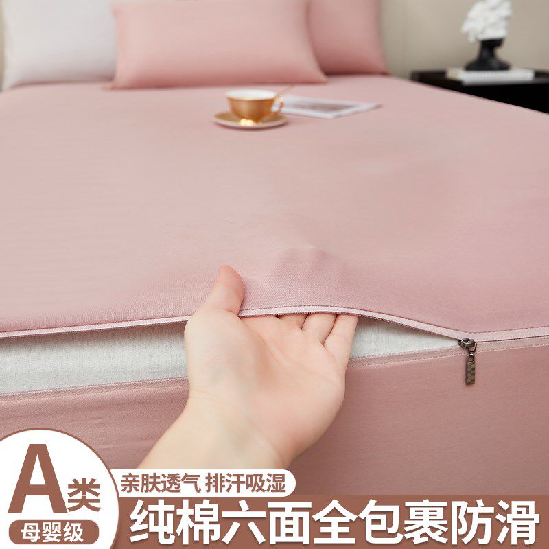 床罩床笠2024新款纯棉四季通用席梦思床垫保护罩全包防尘床垫床套