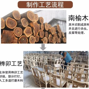 实木椅子靠背椅圈椅太师椅官帽椅围椅三件套仿古椅子中式茶椅整装