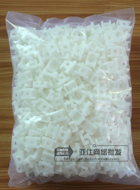 HC-2S扎带固定座 STM-2S定位片螺丝 束线带固定座500只/包5 白