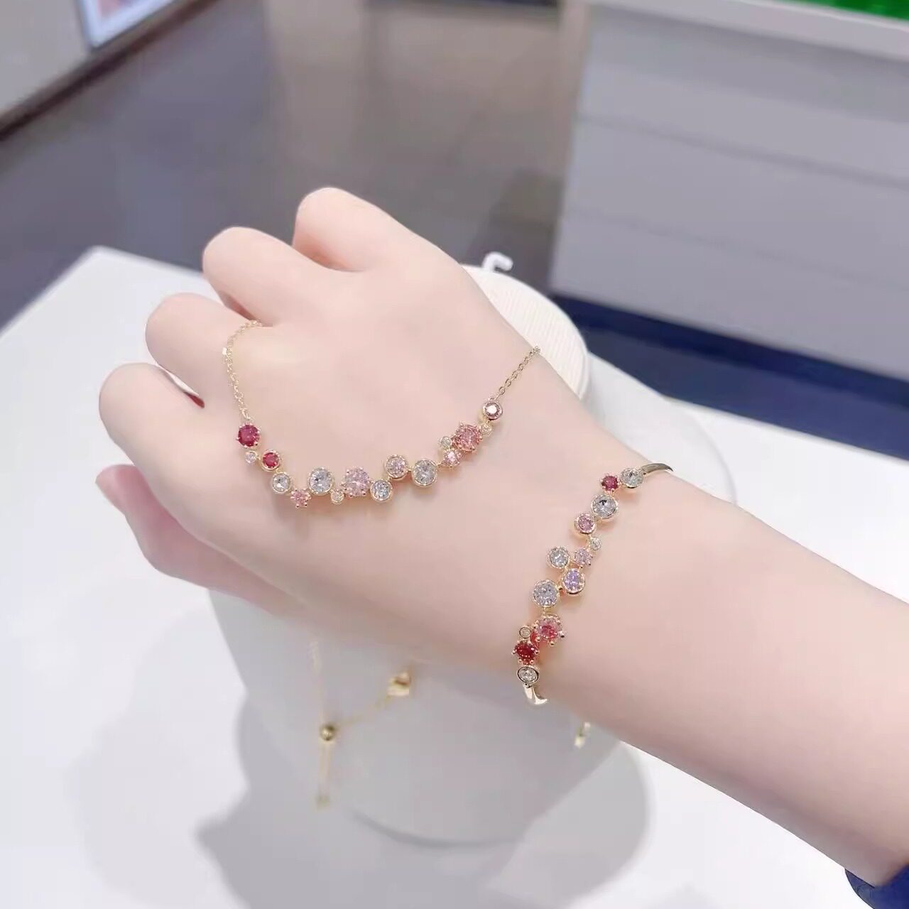蓝钻仿水晶七夕礼物闪耀高级