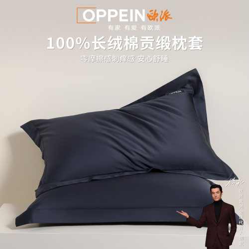 胡歌同款60s长绒棉贡缎枕套