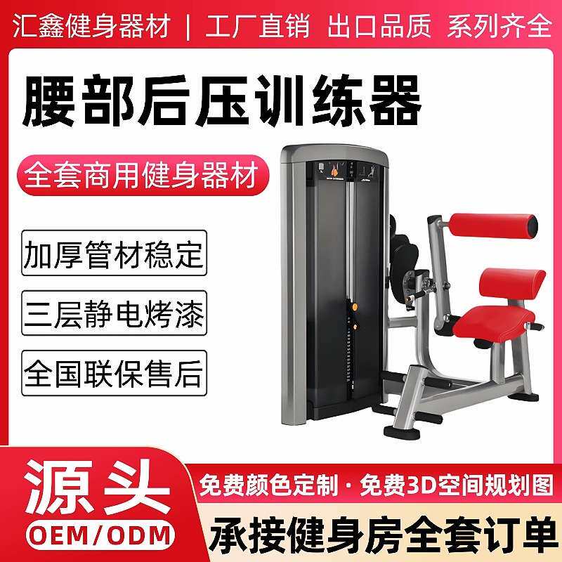 健身房腰部后压多功能综合训练器材商用坐姿划船转体屈腹力量器械