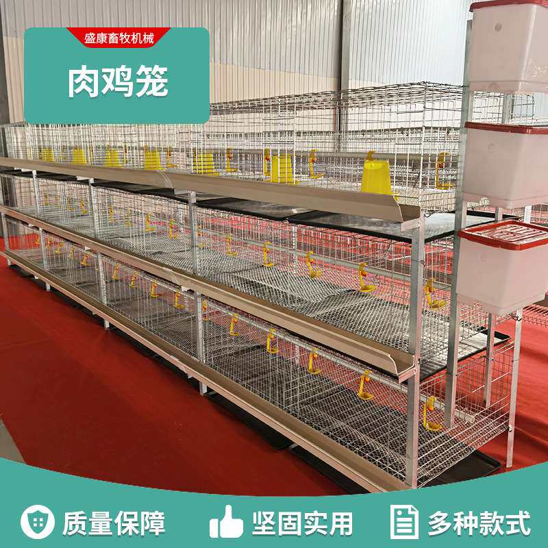 肉鸡笼 鸡笼厂家产鸡笼清粪托盘鸡笼子喂料机 做养殖设备肉鸡