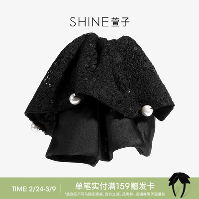 SHINE萱子蕾丝珍珠抓夹