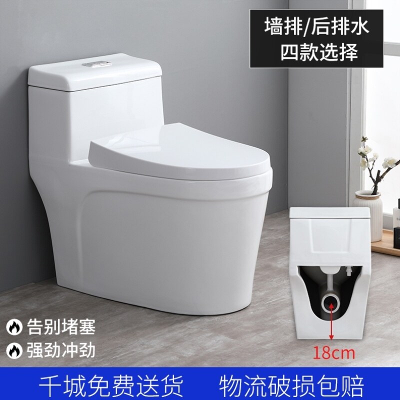 墙排马桶抽水马桶冲水蹲坐后排式儿童简易室内如厕小户型普通陶瓷