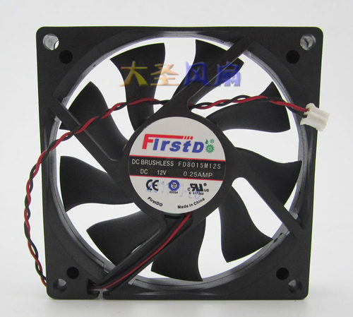 原装Firstd FD8015M12S 12V 0.25A 8015 8*8*1.5CM 散热风扇