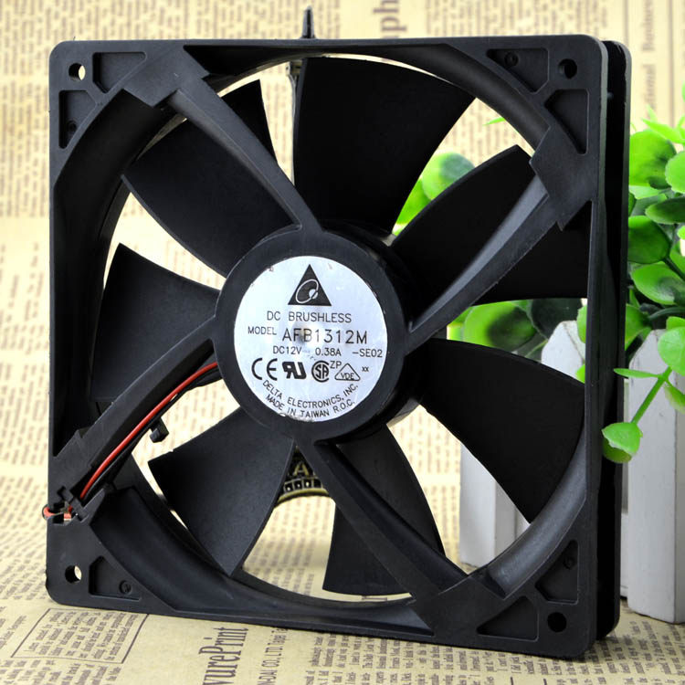 原装Delta/台达 13525 AFB1312M 12V 0.38A 2P双滚珠机箱风扇 - 实物图