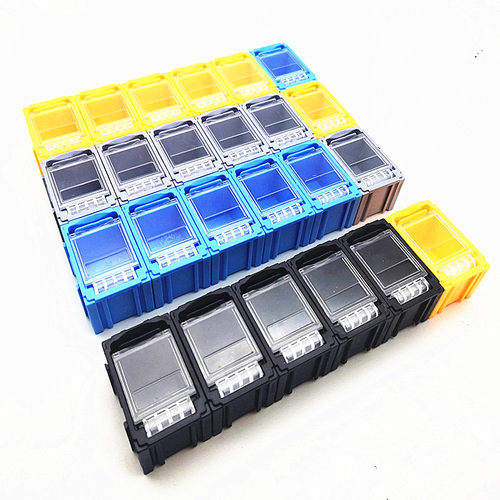 曼贝防静电互扣可拆贴片盒元件盒电子元器件收纳盒电阻芯片零件盒
