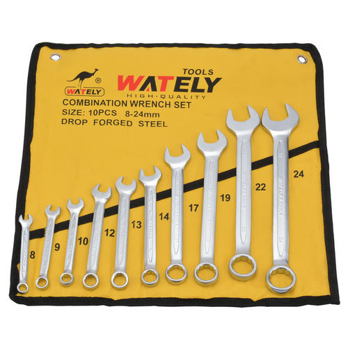 Wately威特力 8件/10件套铬钒钢两用扳手 开口梅花扳手套装