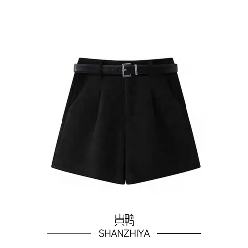 山只鸭/SZY 通勤风简约休闲短裤女