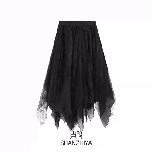 山只鸭/SZY 不规则半身裙女春季半身裙子春