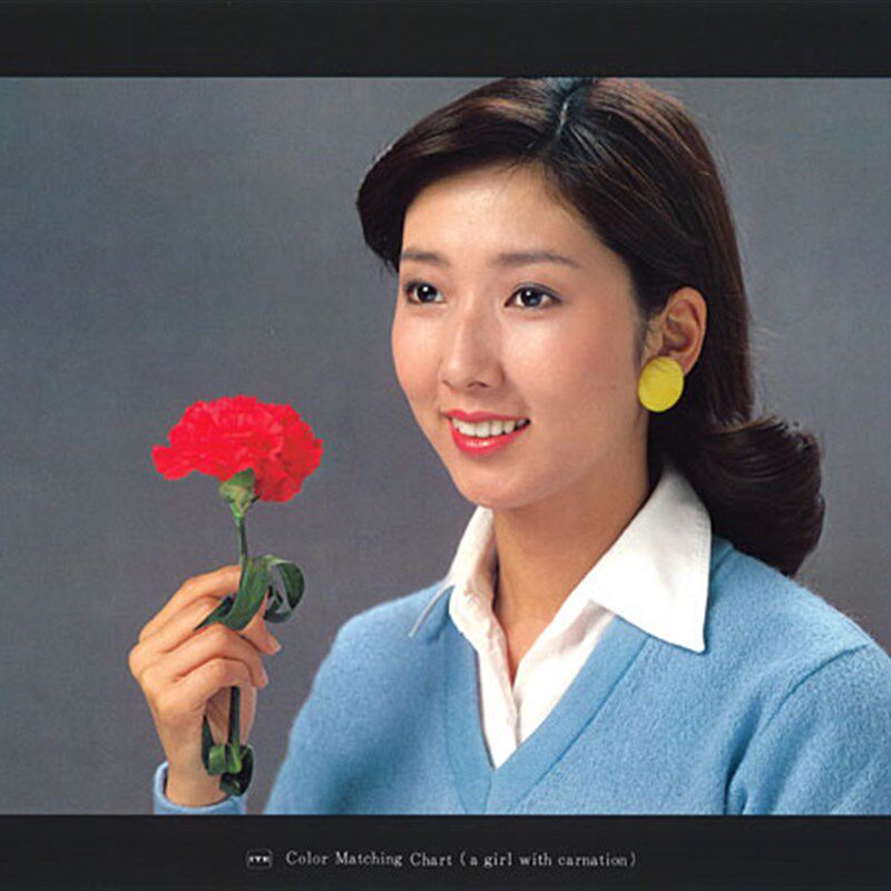 肤色再现性色彩协调还原肤色测试图卡亚洲女孩DNP图像chart同款