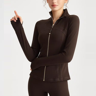 ALOUSAYOGA春夏修身显瘦运动外套女户外长袖带指套跑步健身瑜伽服