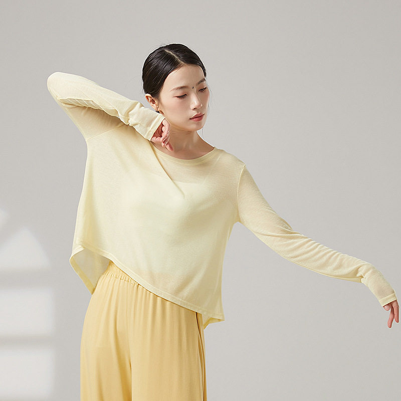 现代舞蹈服女中国古典练功上衣成人专业跳舞专用宽松飘逸罩衫新款