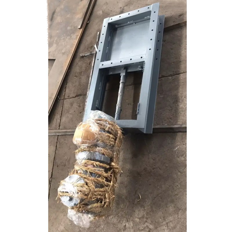 方口圆口可定制粉尘电动插板阀 排污型污水阀 刀型闸板阀