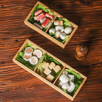 围炉煮茶专用木质九宫格托盘果点