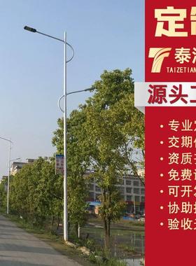 户外厂家直销市政工程照明路灯led双臂10米12米高低臂市电路灯