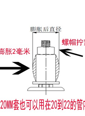 精益管万向轮配件脚轮橡胶套线棒管插杆轮套25管套可膨胀式橡胶套