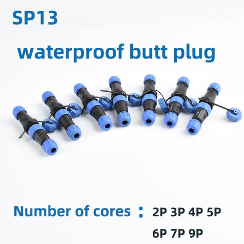 SP13防水航空插头 公母对接 母头公座IP68防水等级 阻燃2芯7芯9芯
