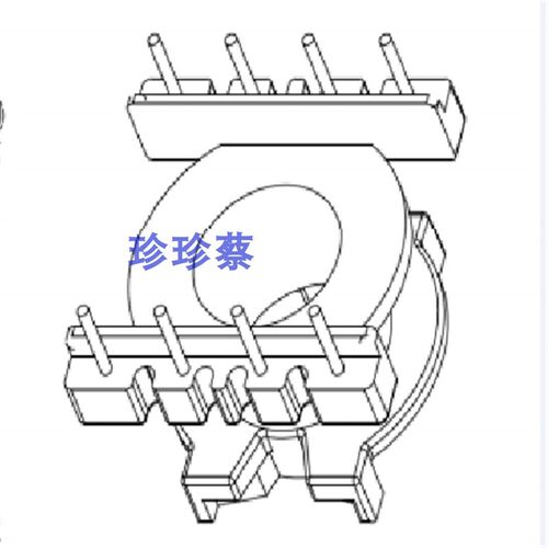 PQ20高频变压器磁芯骨架立式4+4针  20套一包