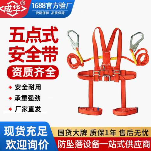 五点式安全带电力建筑施工全身高空防坠落涤纶单大小钩双背安全带