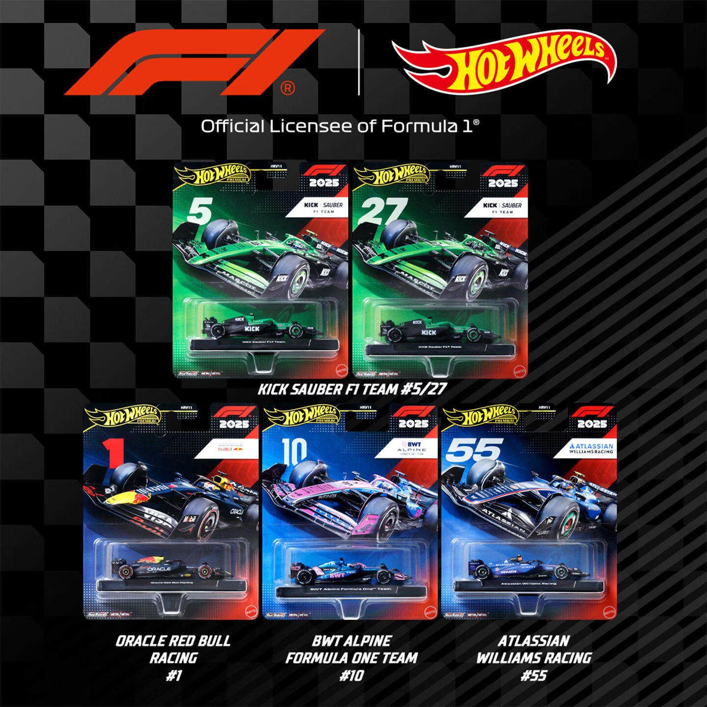 风火轮金标F1赛车红牛奔驰迈凯伦哈斯合金车HRV11汽车模型K批次