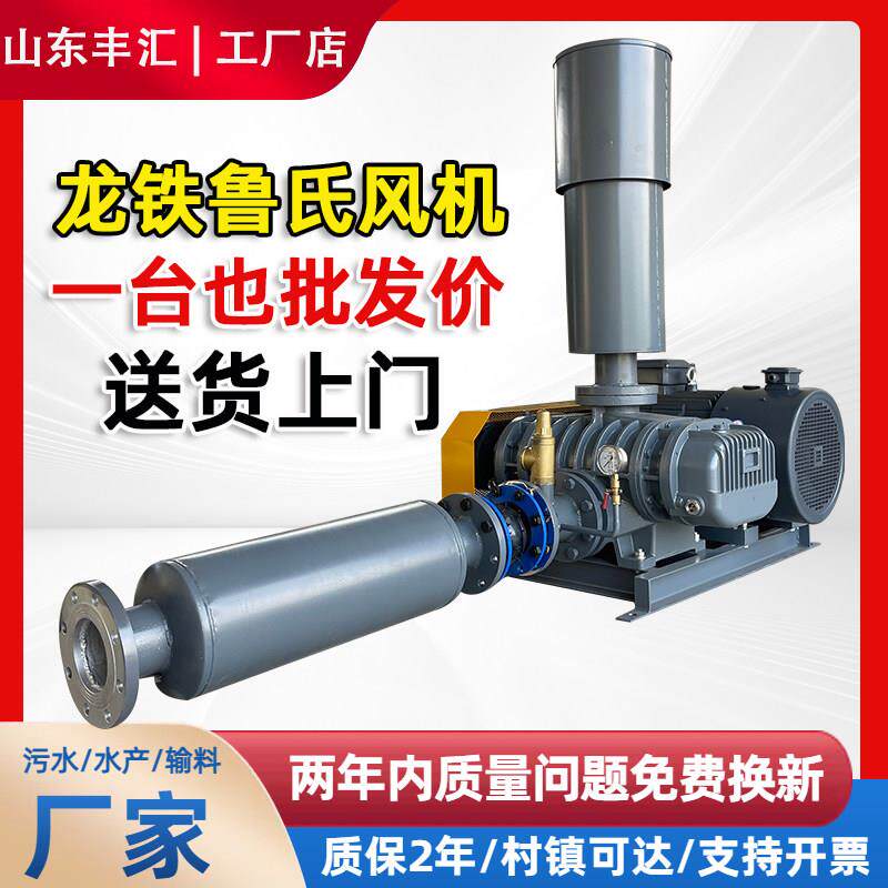 台湾龙铁鲁氏罗茨鼓风机LT同款真空上料养殖增氧污水曝气气力输送
