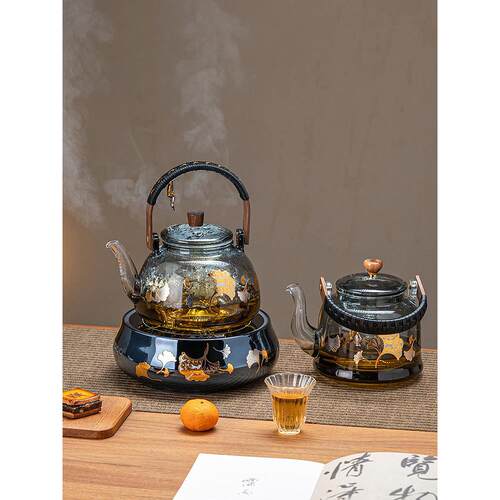 电陶炉煮茶器耐高温养生玻璃壶家用围炉煮茶煮茶炉烧水壶茶具套装