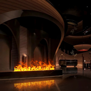 Denwey雾化壁炉嵌入式家用超薄仿真火焰加湿器装饰定制电子电视柜