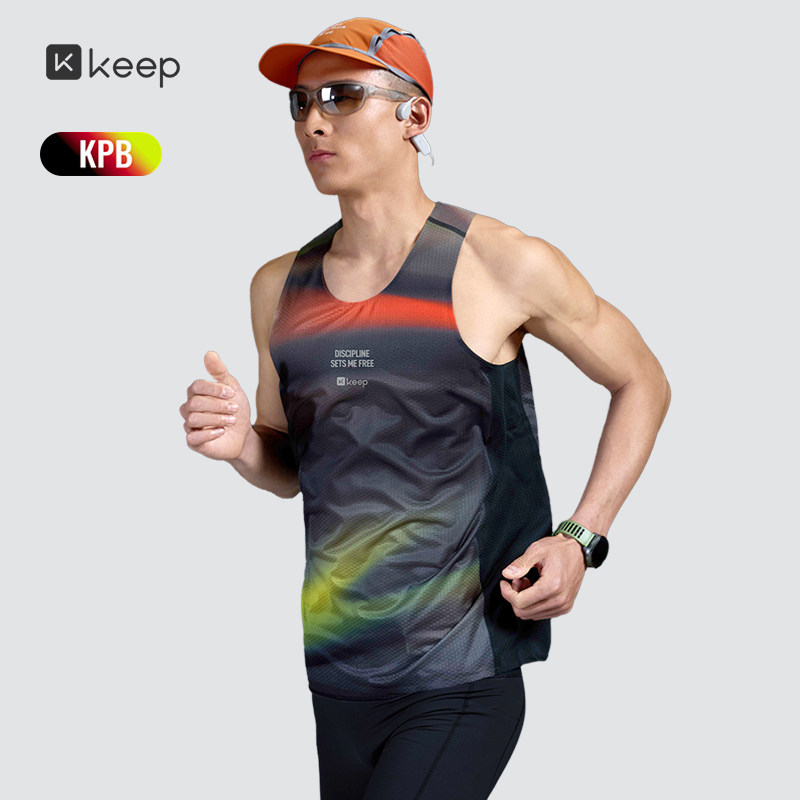 Keep跑步背心男马拉松专业竞赛速干防磨上衣KPB竞速跑步服健身t恤