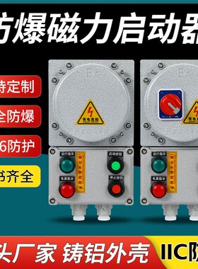 EX防爆磁力启动器铸铝外壳水泵风机开关粉尘防爆气体控制箱IIC级