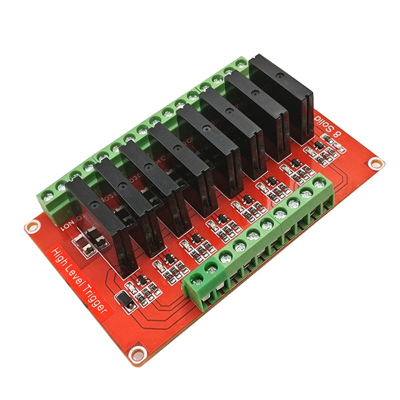 8路固态继电器模块/扩展板/高电平触发/带保险丝12V